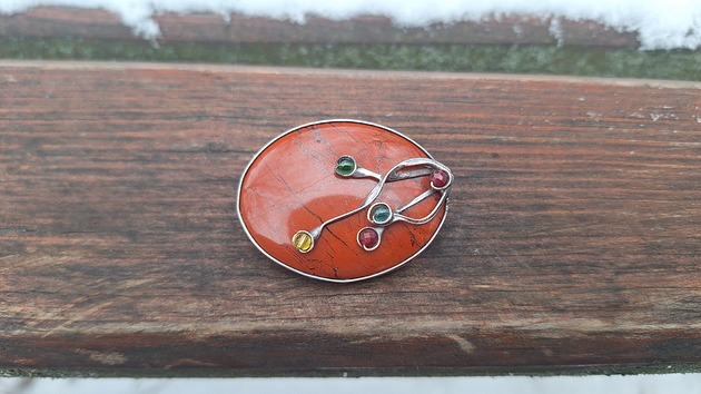 broszki Kwiaty pnące - broszka