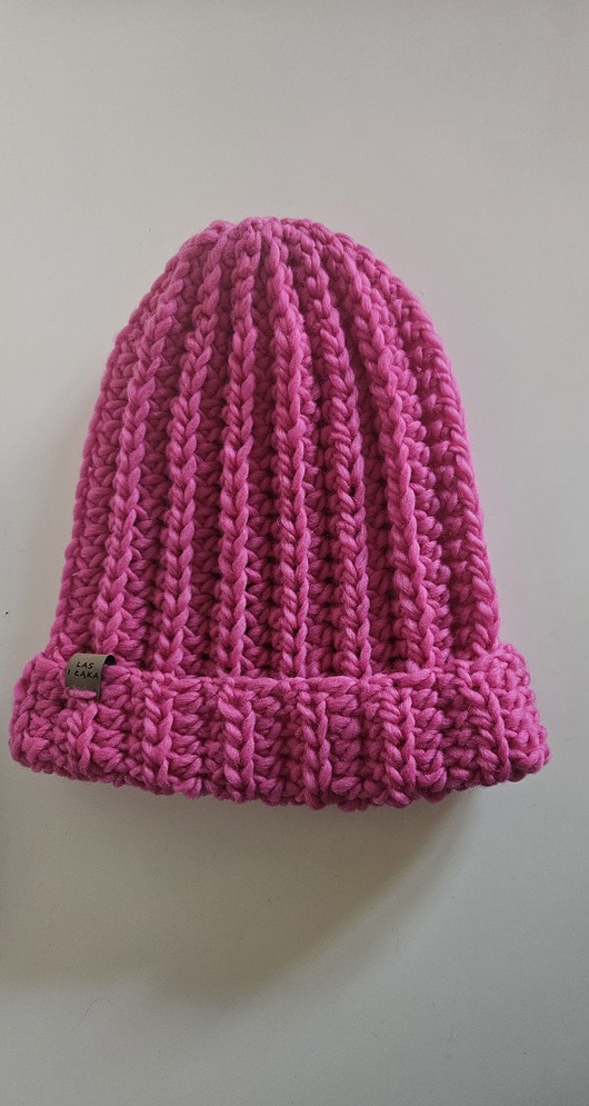 czapki damskie Różowa Czapka wełniana