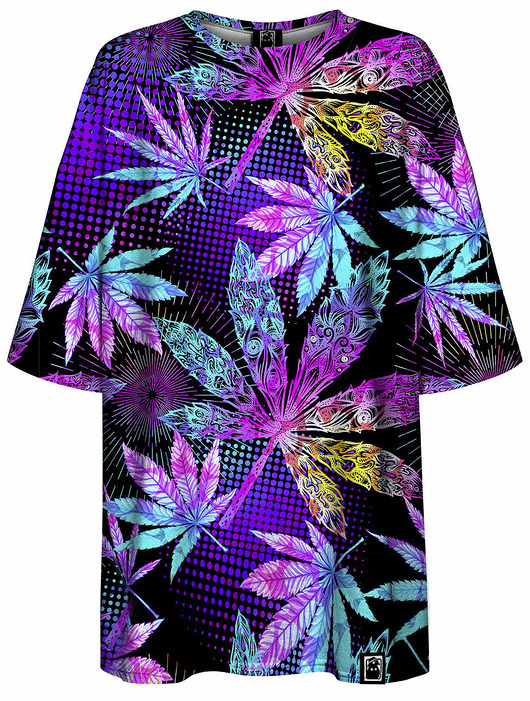 t-shirt damskie DR.CROW T-shirt Damski Oversize Weed