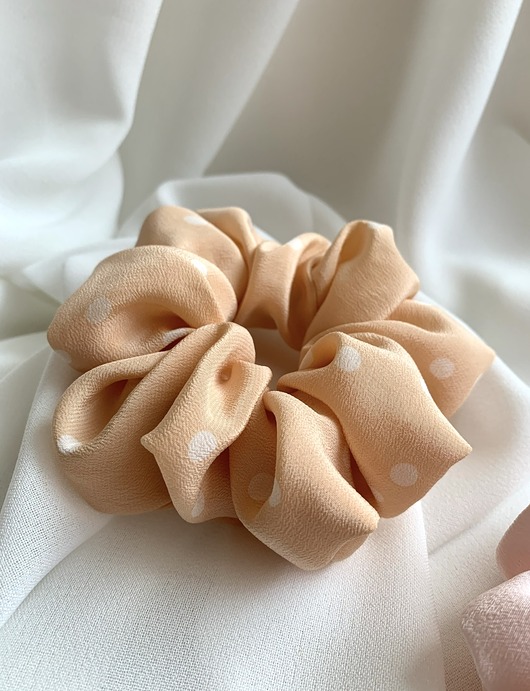 gumki do włosów Jedwabna Scrunchie Peach