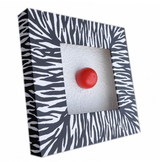 Obraz przestrzenny 3D 30x30 - zebra  Spatium