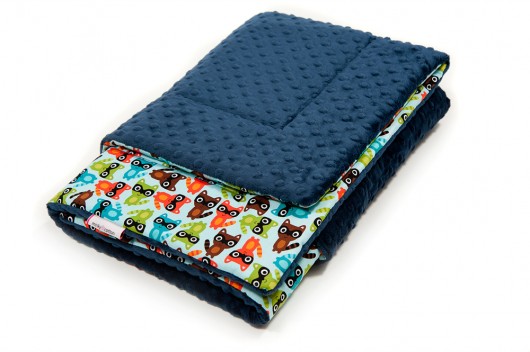 Mięciutki kocyk minky - szopy pracze 75x100 Minky and Cotton