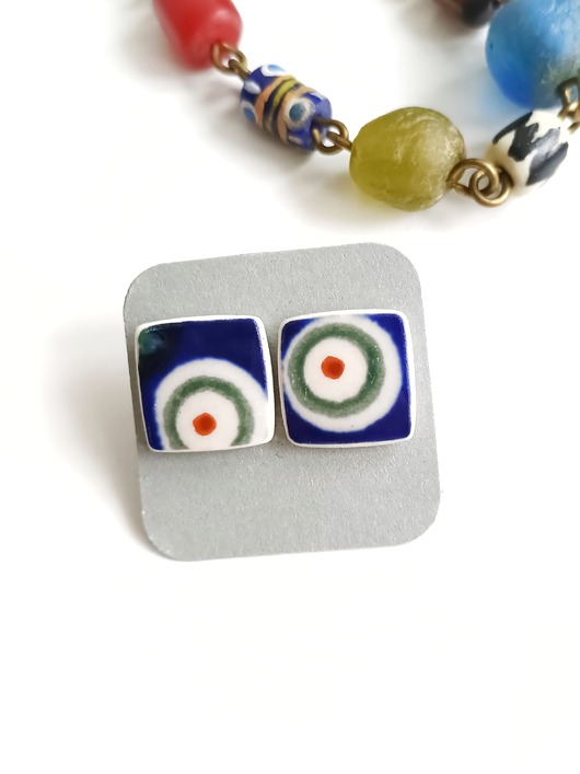 kolczyki ceramiczne Kolczyki ceramiczne Bolesławiec