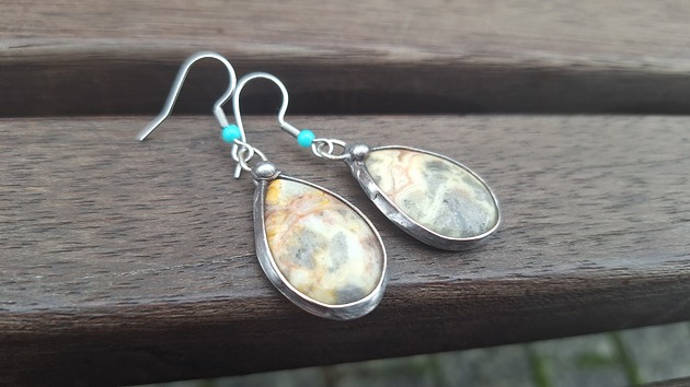 kolczyki z kamieniami Kolczyki Zwariowane agaty