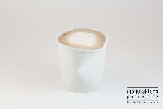 Kubek Paper Cup S - biały Manufaktura Porcelany