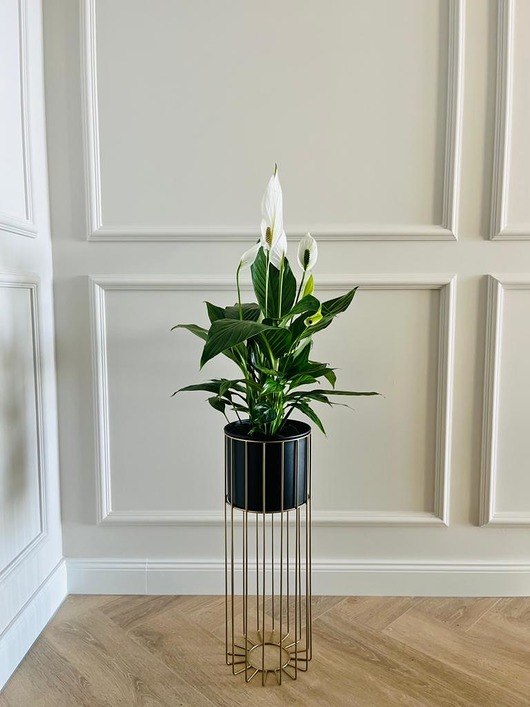 kwietniki Kwietnik metalowy stojący GOLD Design LOFT 56cm