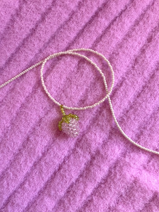 chokery Naszyjnik - grande fragola rosa