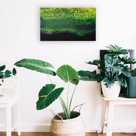 obrazy Abstrakcyjny obraz pt. Dżungla 30x50 cm ręcznie malowany na płótnie
