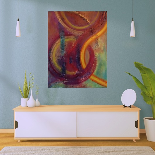 obrazy INFERNO 70x90 cm Akryl na płótnie Duży obraz Abstrakcja do salonu