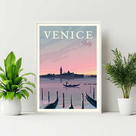 Plakat podróżniczy Wenecja - Włochy/Italy trochę na ścianę