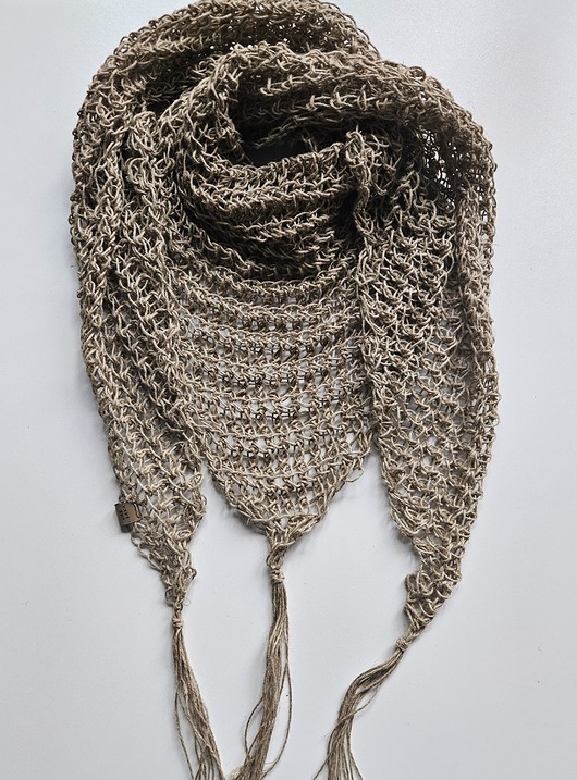 szale damskie Lniana chusta