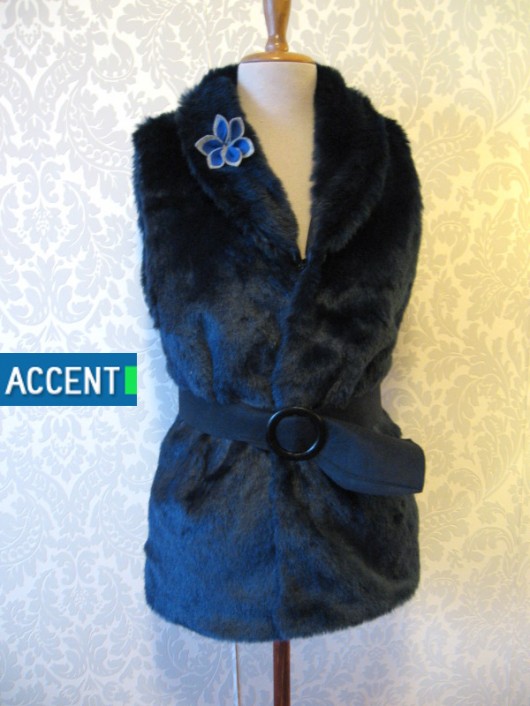 Granatowe futerko Accent 4art