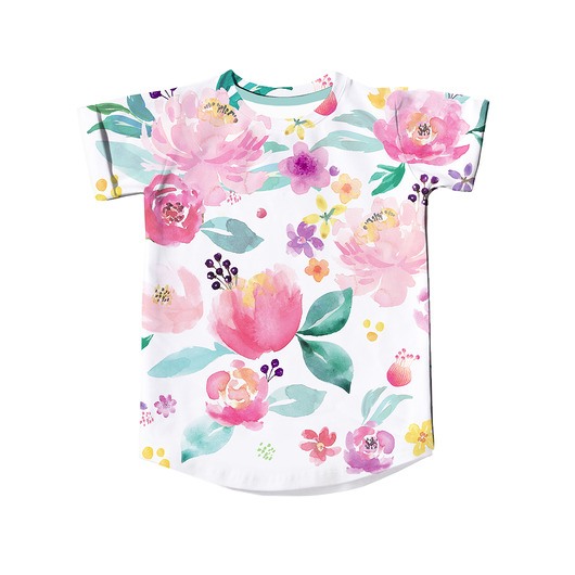 t-shirt letni bukiet kwiatów Pocopato