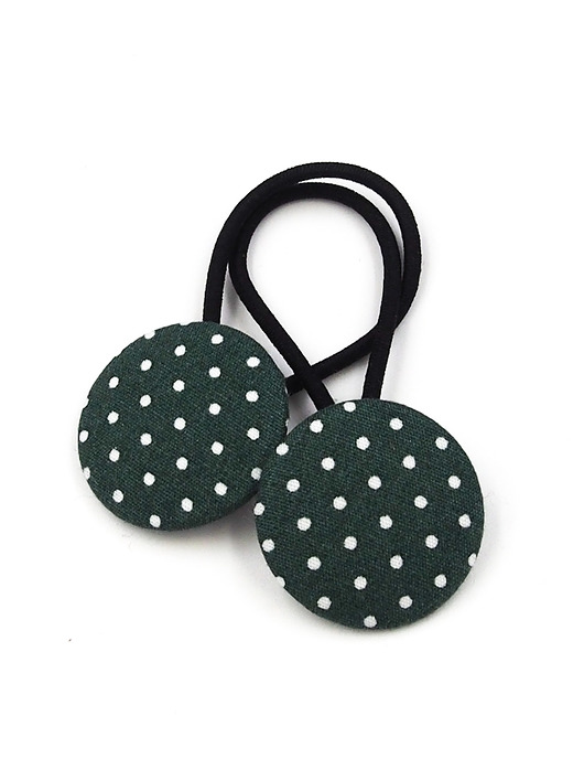 ozdoby do włosów dla dzieci Gumki do włosów zielone w kropki Dottie Green