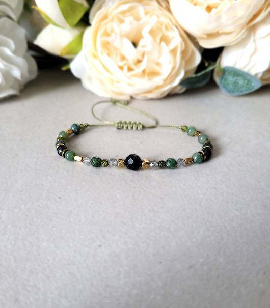 bransoletki z kamieni naturalnych SKORPION - z Turmalinem Zodiakalna bransoletka