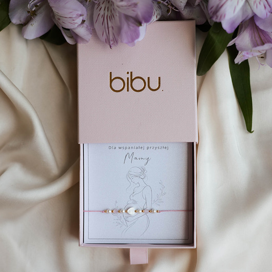 bransoletki na sznurku Bransoletka dla przyszłej mamy, kamienie naturalne, prezent baby shower