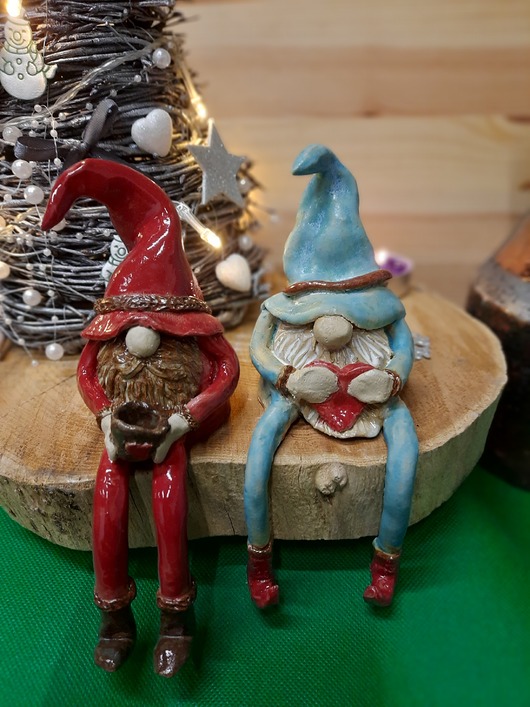 dekoracje świąteczne Ceramiczny Skrzat świąteczny