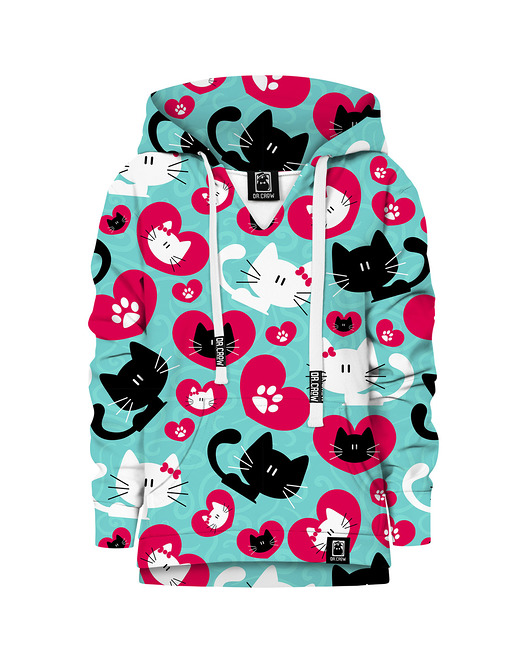 bluzy dla dziewczynki Bluza Dziewczynka DR.CROW Heart Kitty