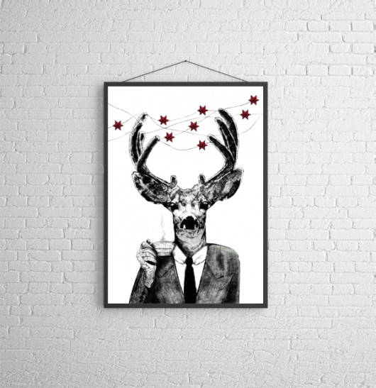Xmas deer Kreska