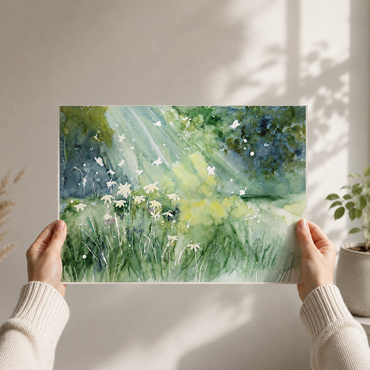 grafiki i ilustracje Leśna łąka. Print art