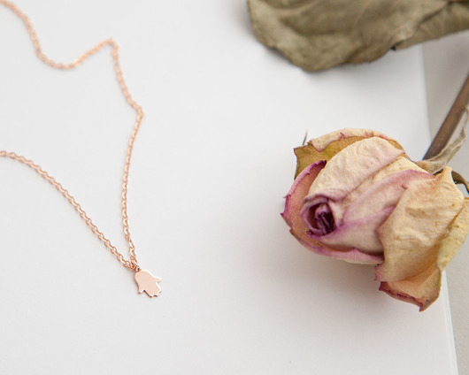 Naszyjnik Rose Gold Hamsa MOKAVE