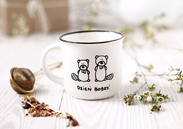 kubki Kubek z Bobrem, na dzień dobry, optymistyczny