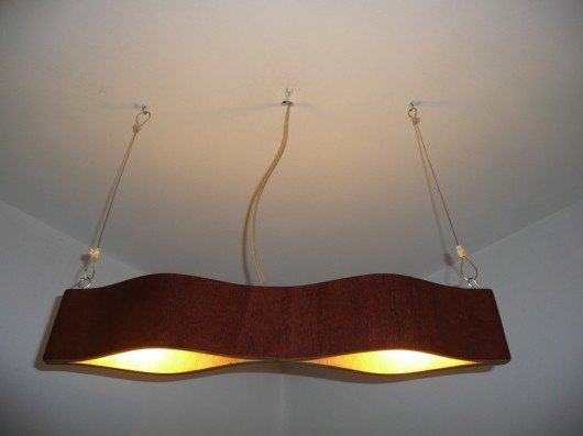 Lampa wisząca ze sklejki gietej zyrRafo