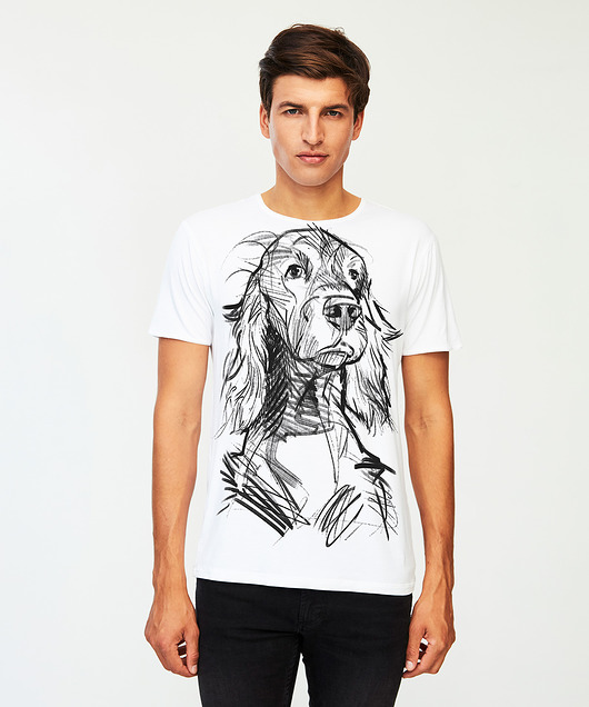 t-shirty męskie Irish Setter Dog Men's T-shirt white