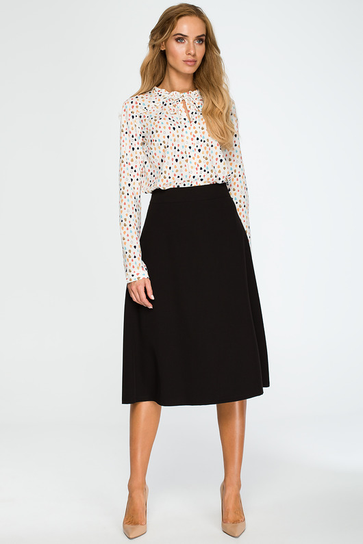 Spódnica lekko rozkloszowana-czarna(S-133) STYLE