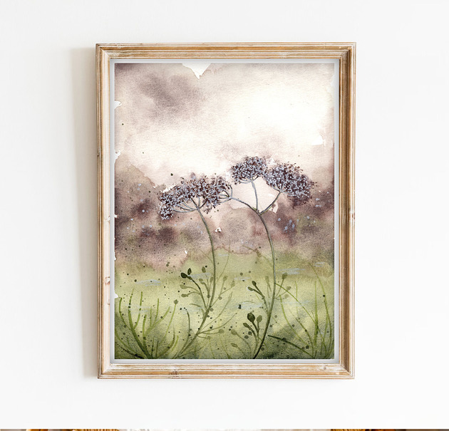 obrazy Oryginalna akwarela. Łąka I A5