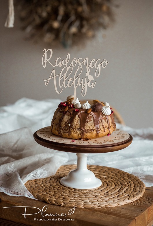 ozdoby wielkanocne Topper Radosnego Alleluja