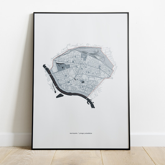 Plakat dzielnice - Warszawa /  Praga Południe Peszkowski Graphic