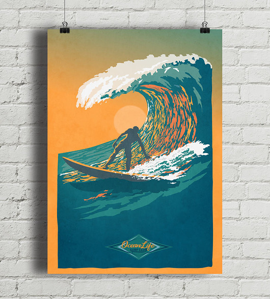 plakaty Surfer - plakat fine art