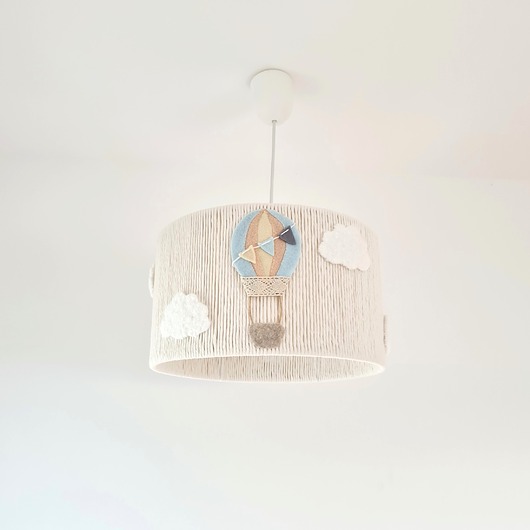 lampy do pokoju dziecka Pastelowa lampa sufitowa do pokoju dziecka z balonami i chmurkami