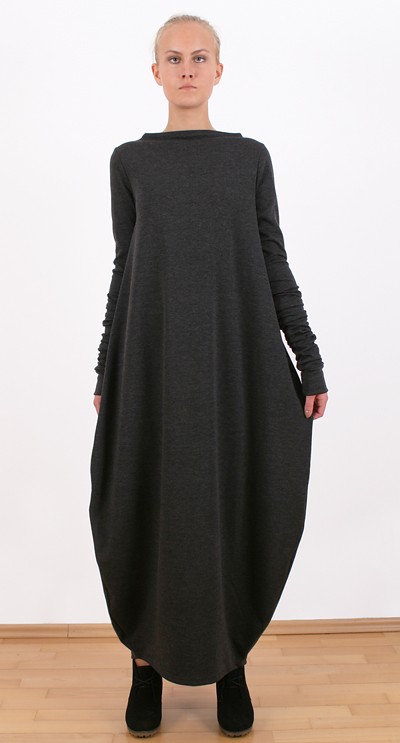 sukienki maxi damskie Soft grey one