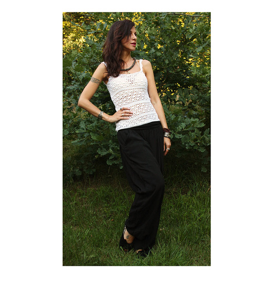 topy damskie Top boho ażur handmade
