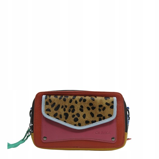 torby na ramię Torebka listonoszka zero waste skórzana przepiękna oryginalna OLIVKA