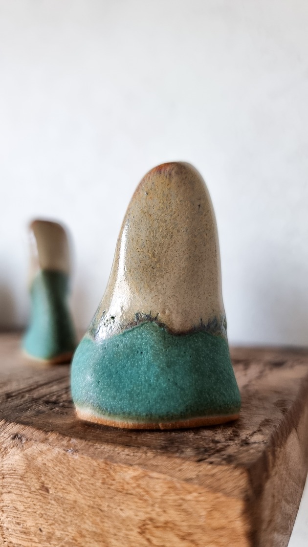 wazony Mini wazon kremowo-turkusowy