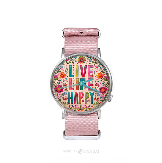 zegarki damskie Live Life Happy - Spring Zegarek HANDMADE