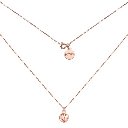 złote naszyjniki Naszyjnik z różowego złota z ozdobną zawieszką