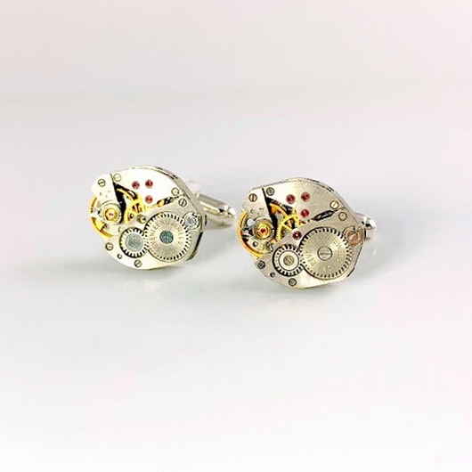 spinki do mankietów Spinki do mankietów - mechanizmy Oval III + Pudełko