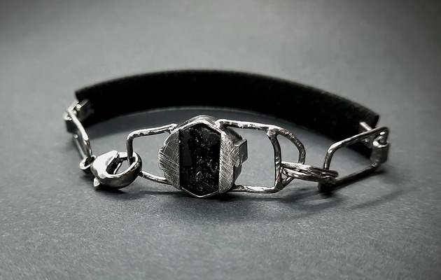 Bransoleta Męska Black Kolekcja Stones Amulet ZIĘBA