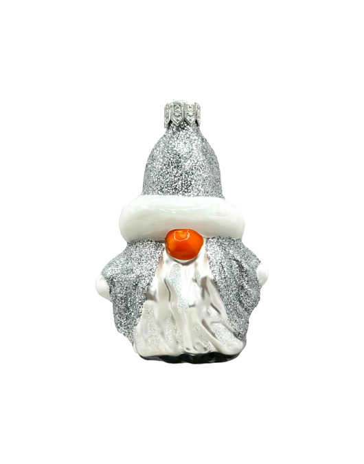 ozdoby choinkowe Bombka choinkowa: Gnom z srebrną czapą