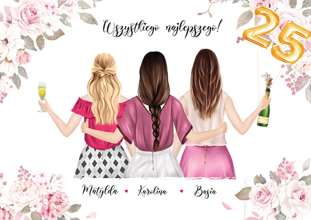 dekoracje świąteczne Super przyjaciółki - plakat na prezent