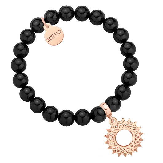  Czarna bransoletka z pereł SWAROVSKI® CRYSTAL  SOTHO