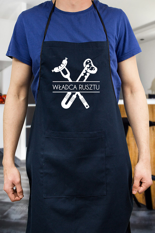 Fartuch męski,  z nadrukiem- władca rusztu AllbagAllprints