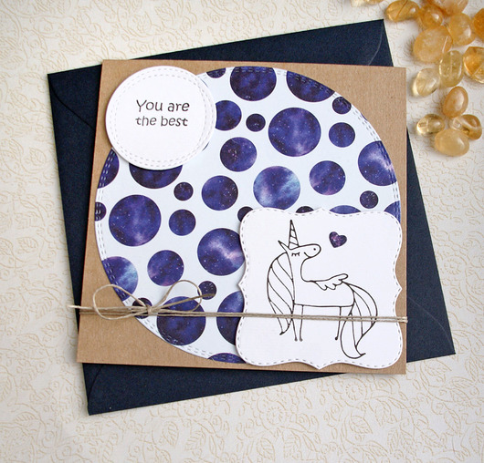 kartki scrapbooking YOU ARE THE BEST : kartka dla kogoś SUPEROWEGO :