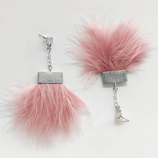 kolczyki z piórami PIÓRKO kolczyki