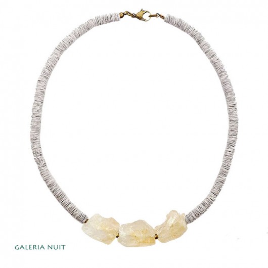 cytryny w gazecie - naszyjnik galeria nuit