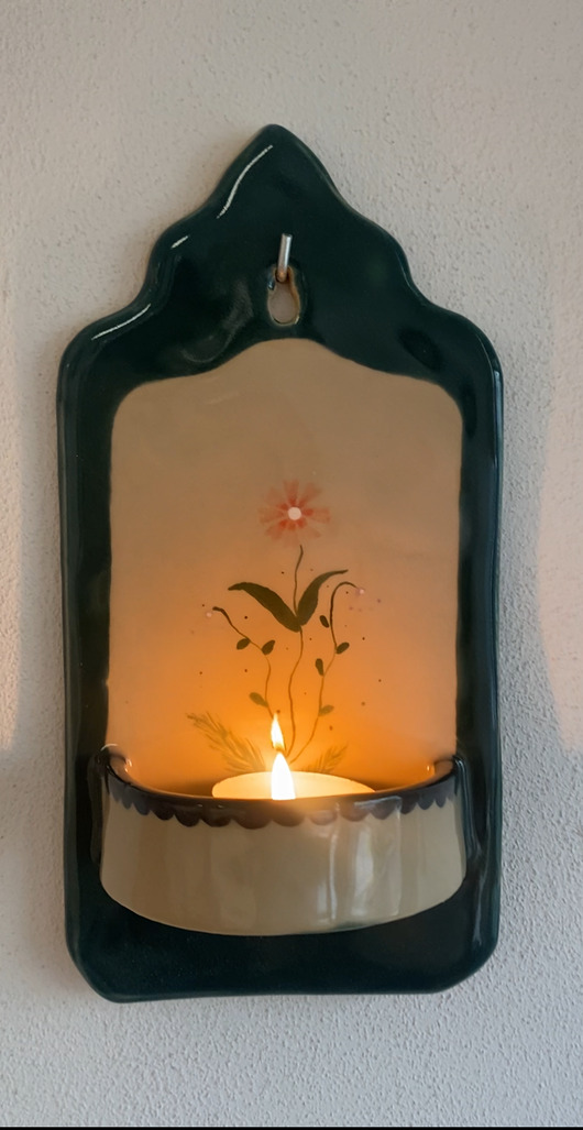 dekoracje świetlne Świecznik naścienny ceramiczny